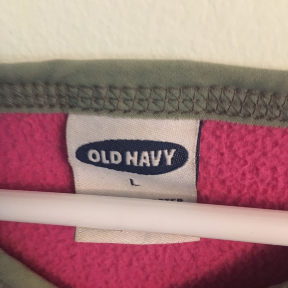 Old Navy pink fleece pullover large - Picture 3 of 4